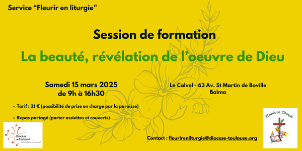 Formulaire d’inscription à la session de formation Fleurir en liturgie